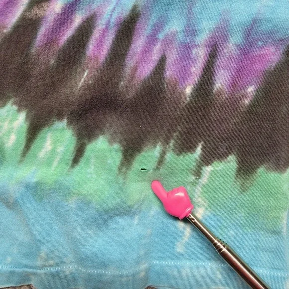 VTG 1991 Liquid Blue Yes Band Tie Dye T-Shirt Men's M Blue Purple Brockum USA - Picture 12 of 12